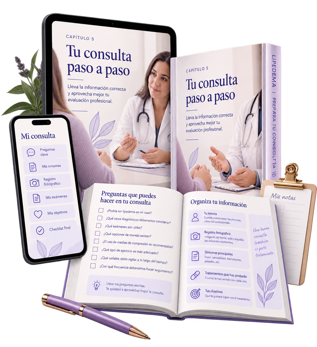 Página interna: preguntas y registro para la consulta